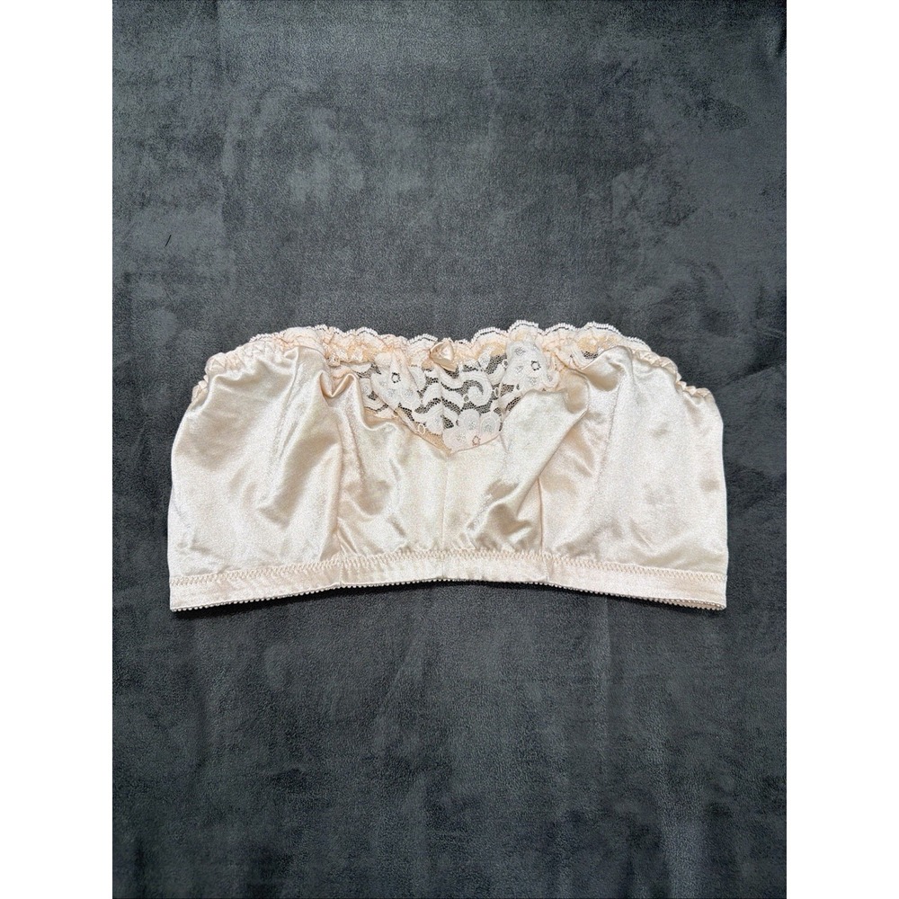 GLAMORISE Complete Comfort Strapless Bandeau Bra Beige Size 40 B/C/D